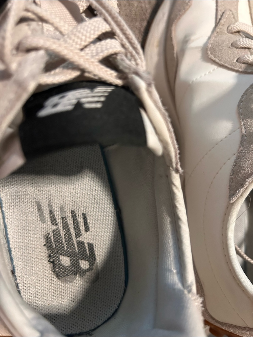 New Balance White and Black Low-Top Sneakers - Picture 7 of 9